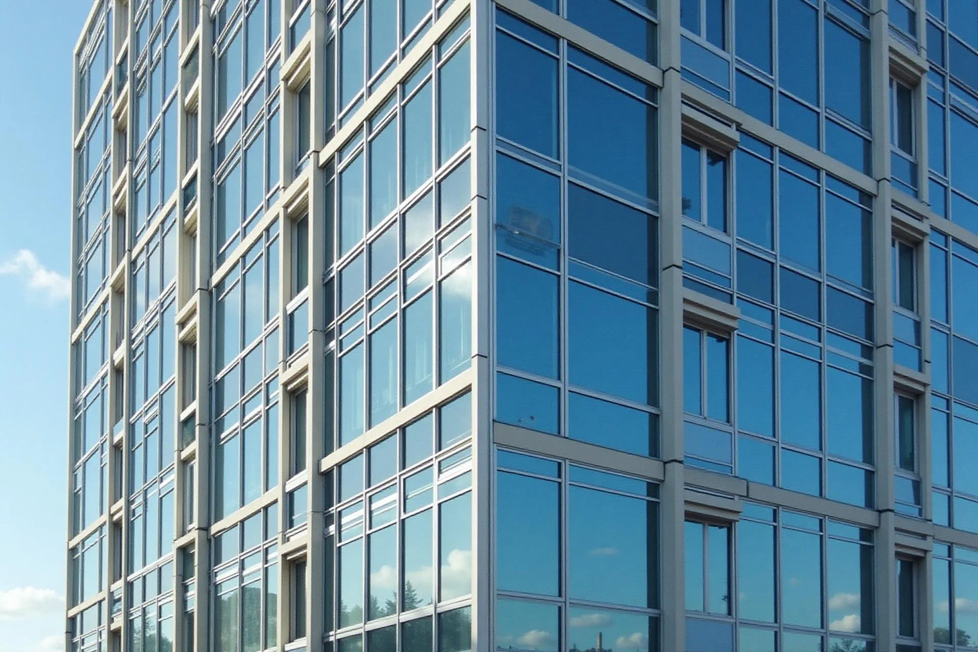 Kristallklara fönster efter professionell drönarbaserad rengöring